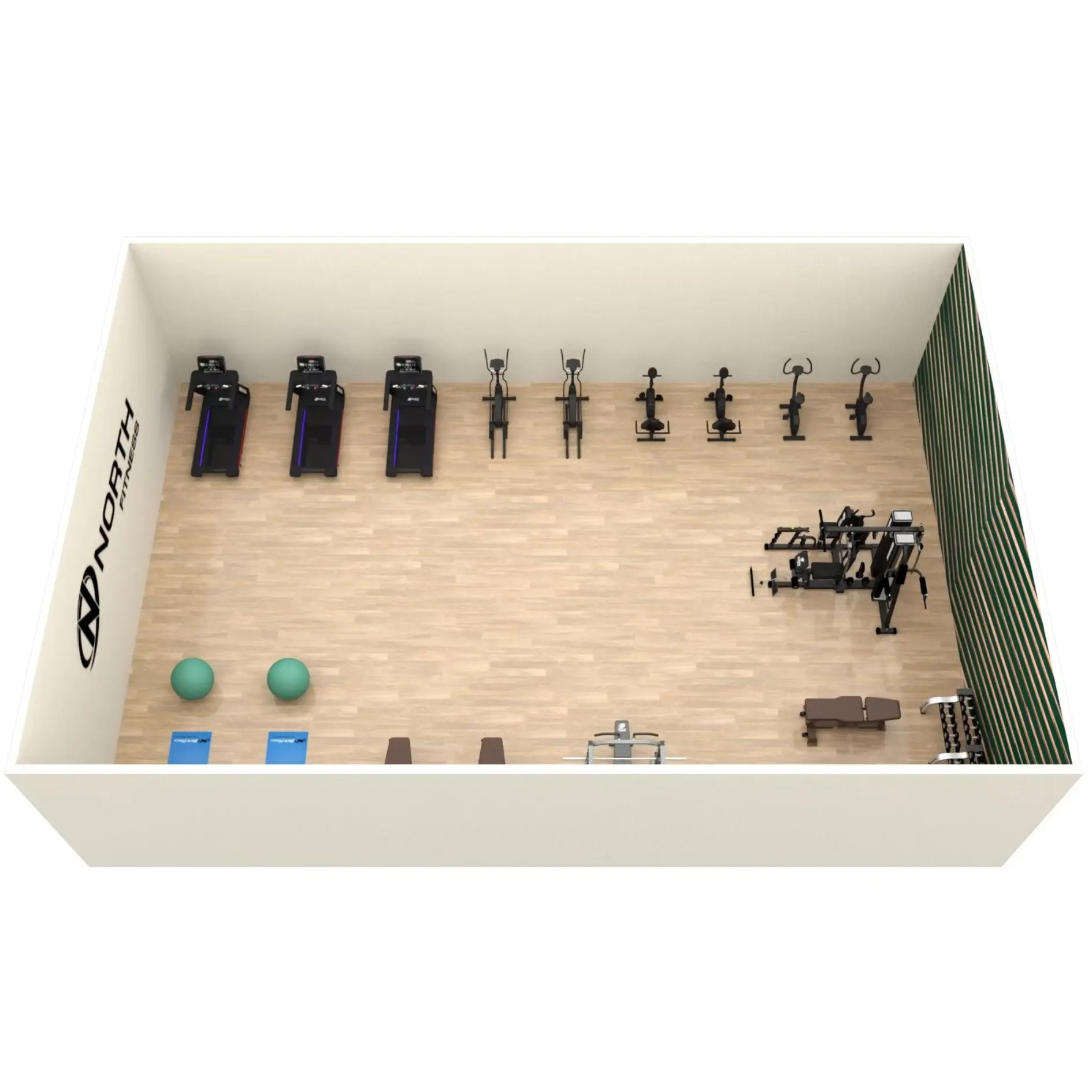ภาพ 3D ห้องฟิตเนส ของ northfitness