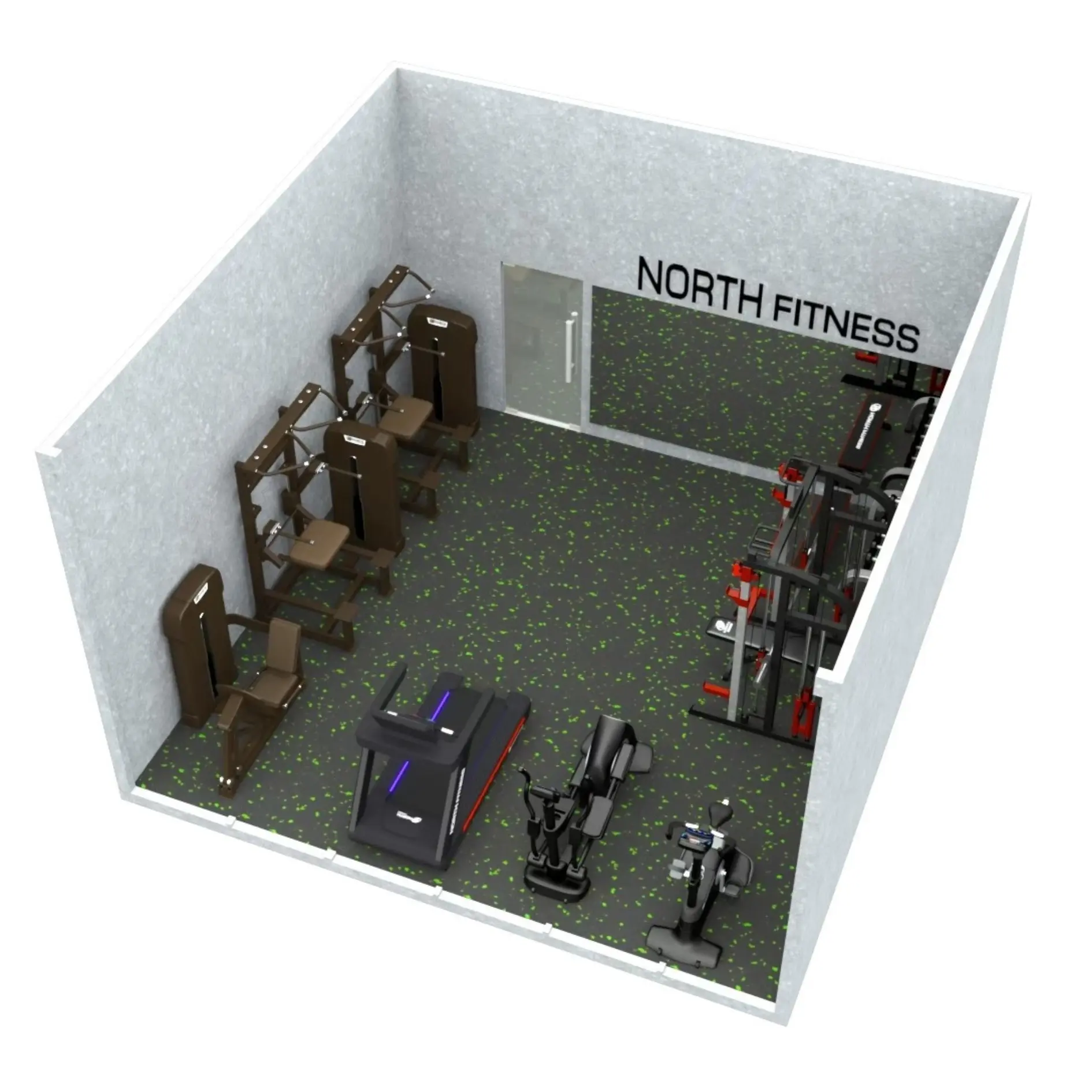 ภาพ 3D ห้องฟิตเนส ของ northfitness